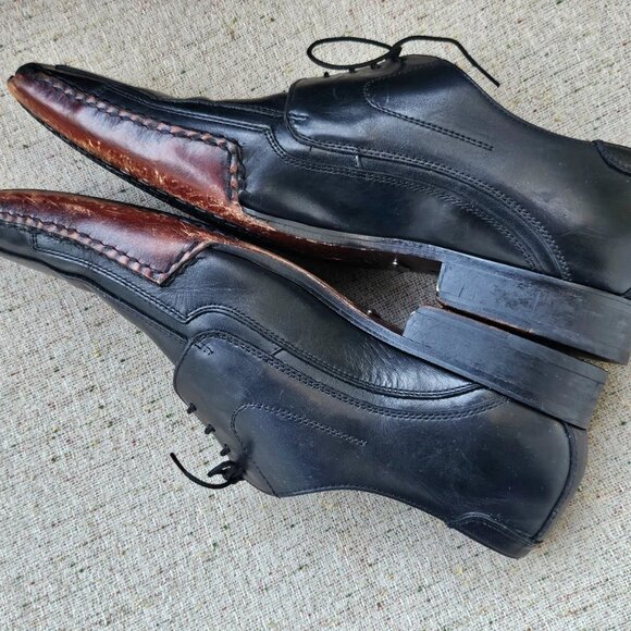 VIA SPIGA Men Shoes Black Leather Upper Lace Up Dress Shoes M-Louie Size 11M main image 10